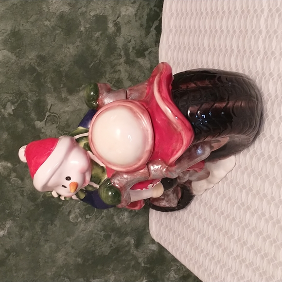 Sorelle- "Snowman riding a motorcycle" Large Cookie Jar - A31 - Picture 2 of 9